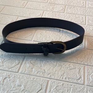 Navy Blue Belt with Gold Buckle size medium